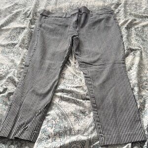 LOFT Women's Black and White Checkered Skinny Pants